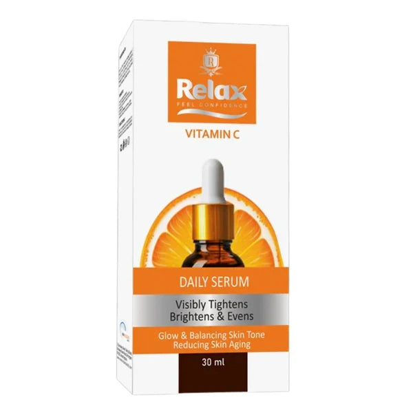 Relax Vitamin C Daily Face Serum – Brightening, Anti-Aging & Hydrating Formula for Radiant Skin (30ml)